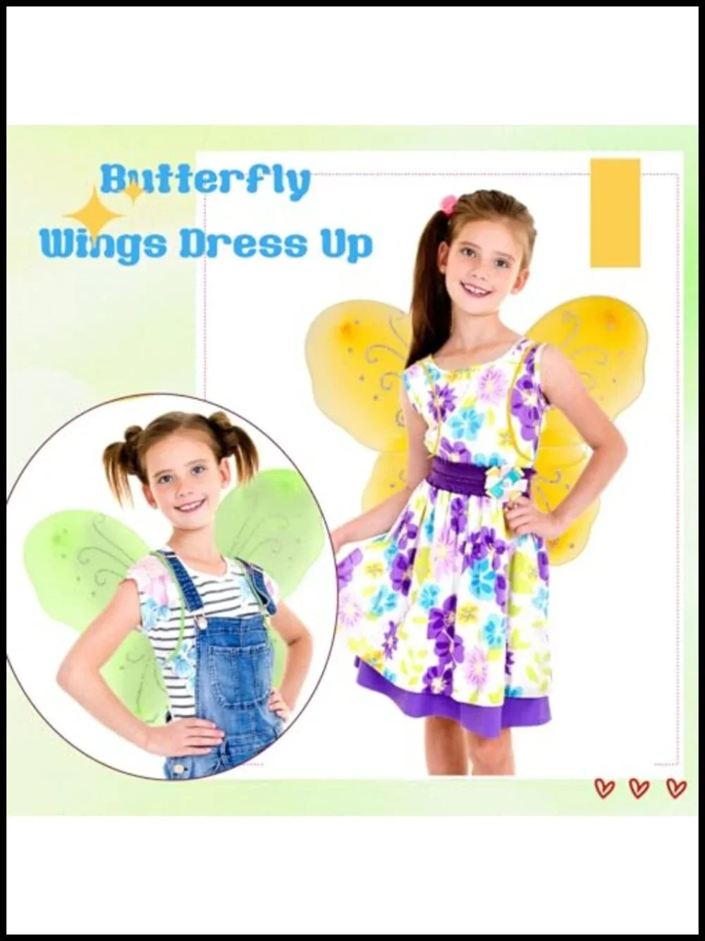 22 Pack Fairy Wings for Kids Butterfly Costume Cosplay Party Dress Up
